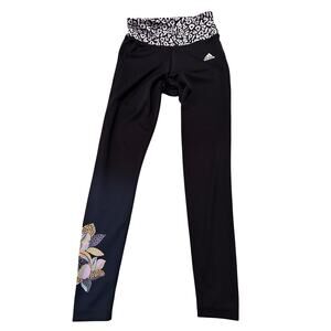 FARM Rio x Adidas Feelbrilliant Aeroready High Rise Leggings Navy, size S